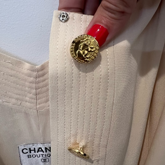 80’s Vintage Chanel Dress, Ivory, Good condition - Picture 6 of 6